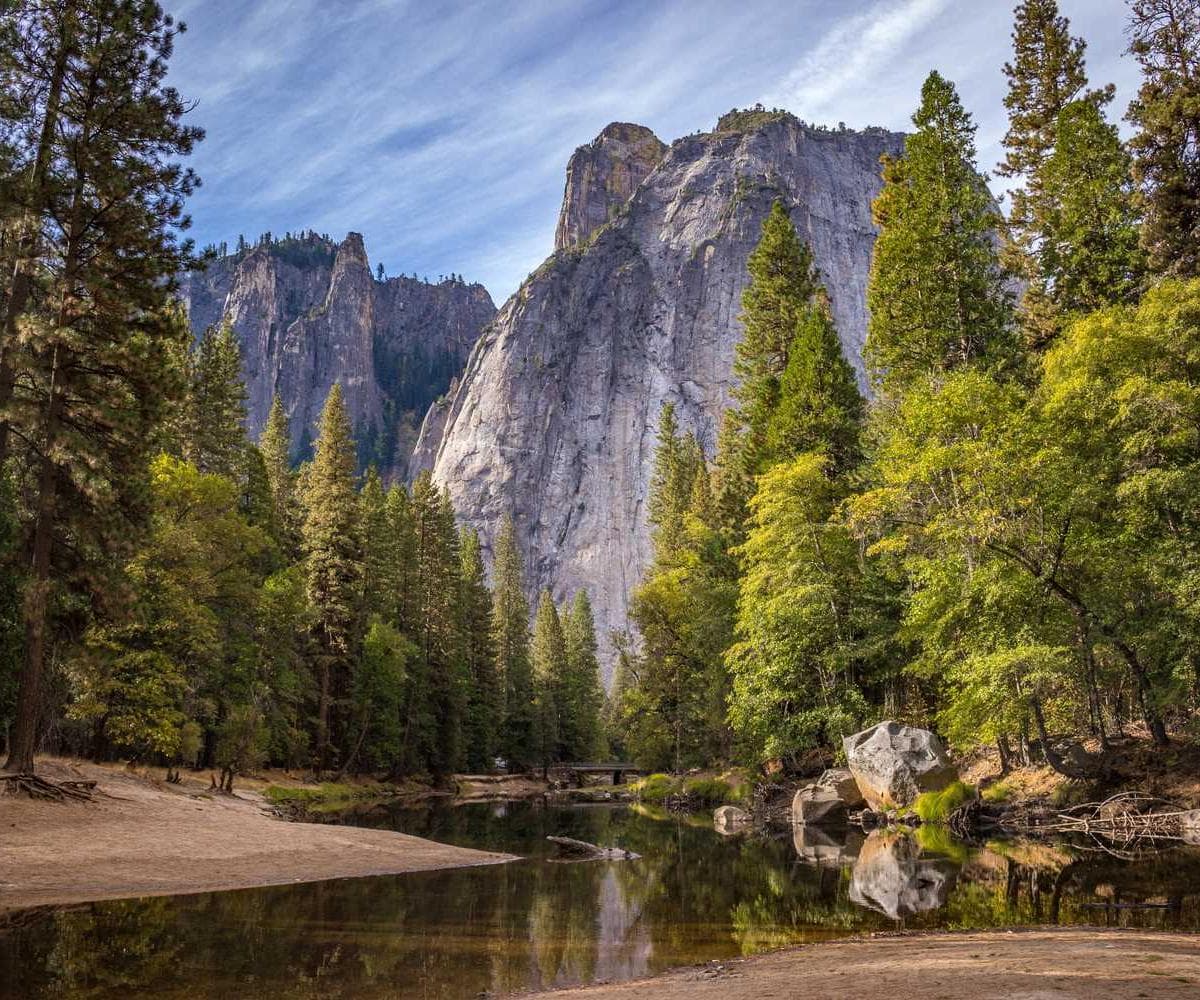 Coastal bay from above